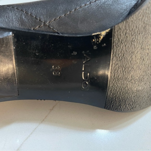 Leather Aldo pointed kitten heel shoes - Picture 9 of 10